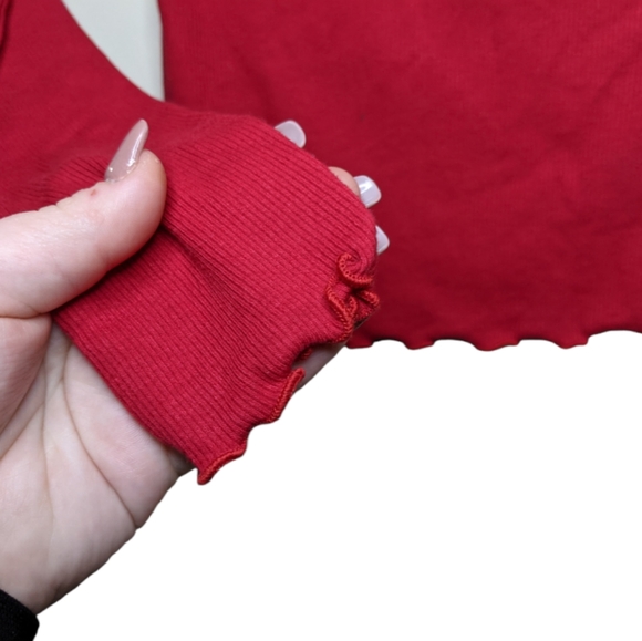 Hollister Red Long Sleeve Top Size S ❤️ - Picture 8 of 8